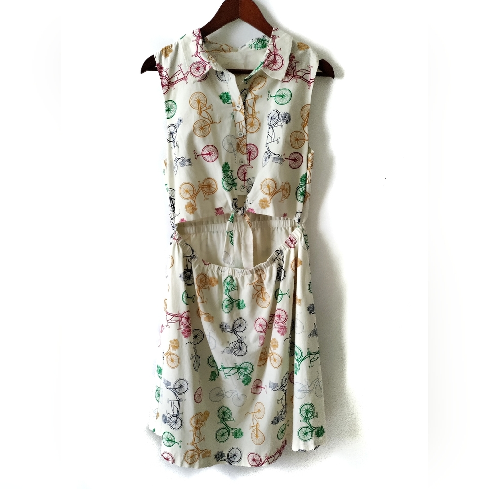 Modcloth L Bicycle Cut-Out Dress